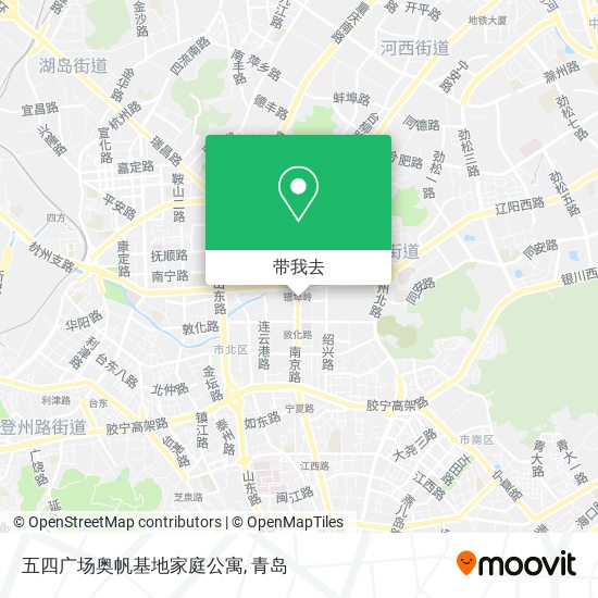 五四广场奥帆基地家庭公寓地图