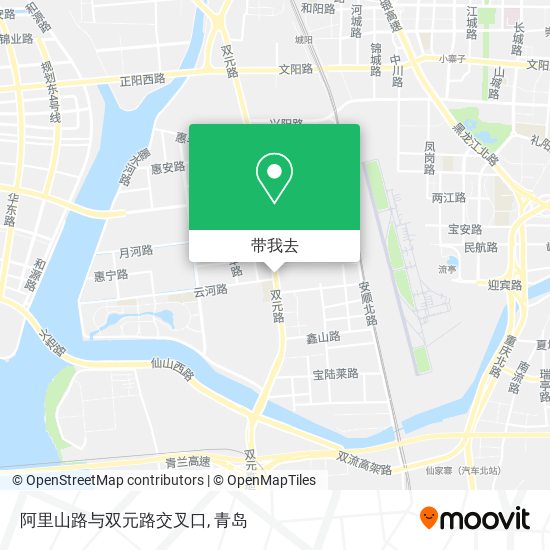 阿里山路与双元路交叉口地图