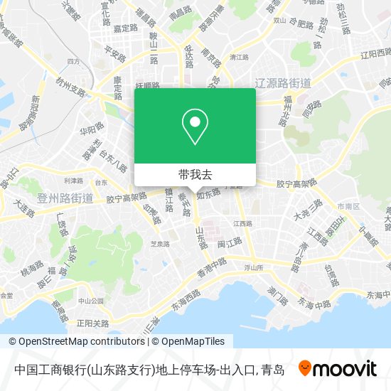 中国工商银行(山东路支行)地上停车场-出入口地图