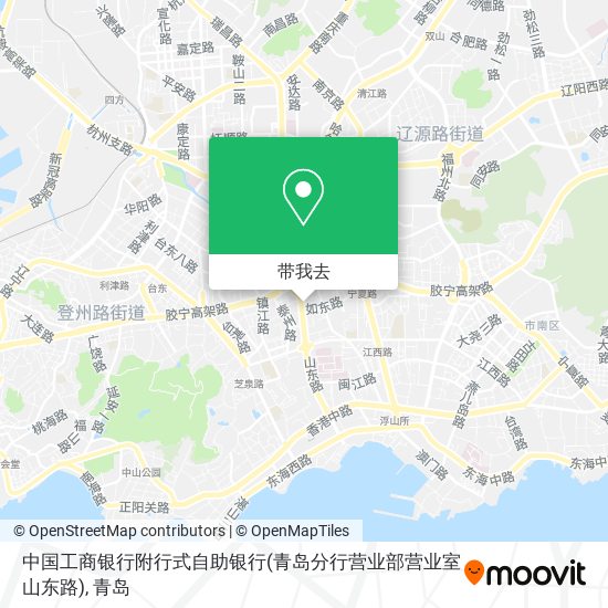 中国工商银行附行式自助银行(青岛分行营业部营业室山东路)地图
