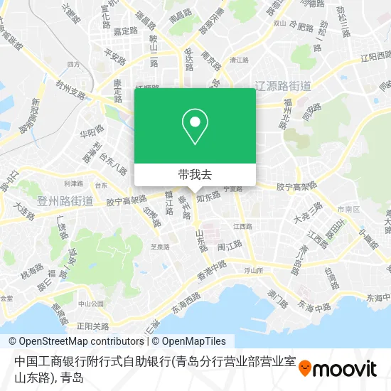 中国工商银行附行式自助银行(青岛分行营业部营业室山东路)地图