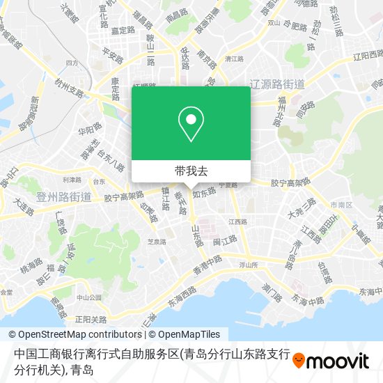 中国工商银行离行式自助服务区(青岛分行山东路支行分行机关)地图