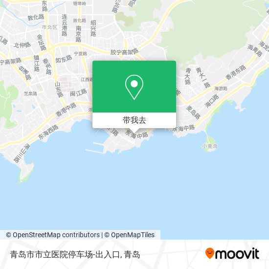 青岛市市立医院停车场-出入口地图