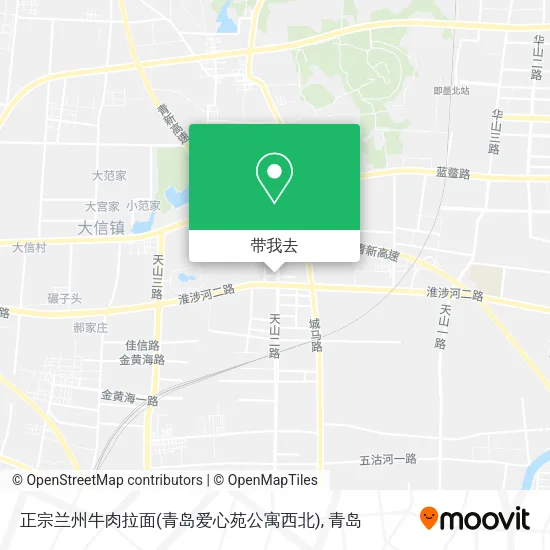 正宗兰州牛肉拉面(青岛爱心苑公寓西北)地图
