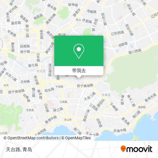 天台路地图