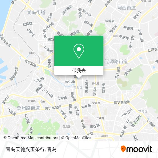 青岛天德兴玉茶行地图