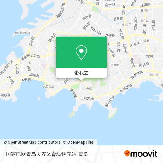 国家电网青岛天泰体育场快充站地图