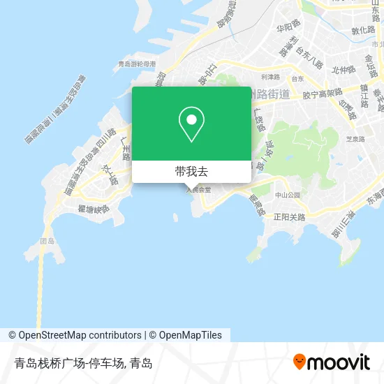 青岛栈桥广场-停车场地图