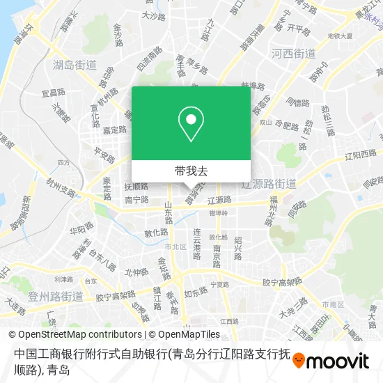 中国工商银行附行式自助银行(青岛分行辽阳路支行抚顺路)地图