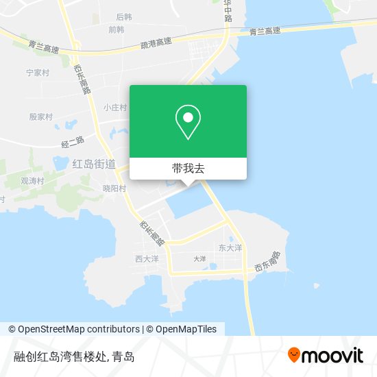 融创红岛湾售楼处地图