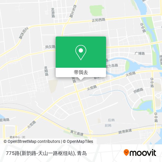 775路(新韵路-天山一路枢纽站)地图