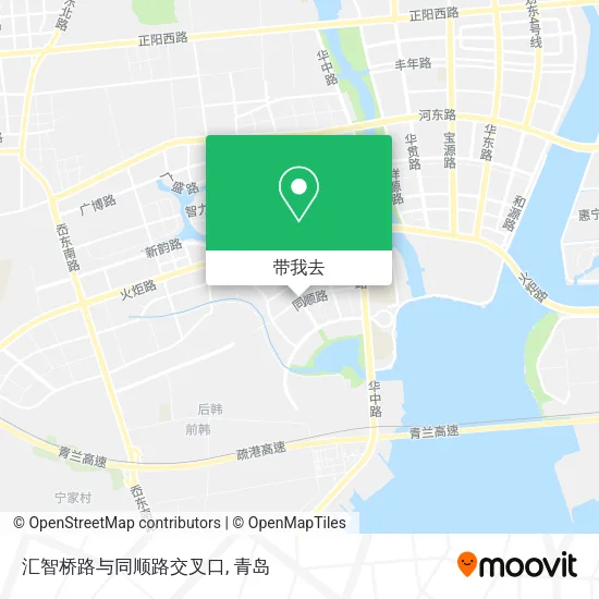 汇智桥路与同顺路交叉口地图