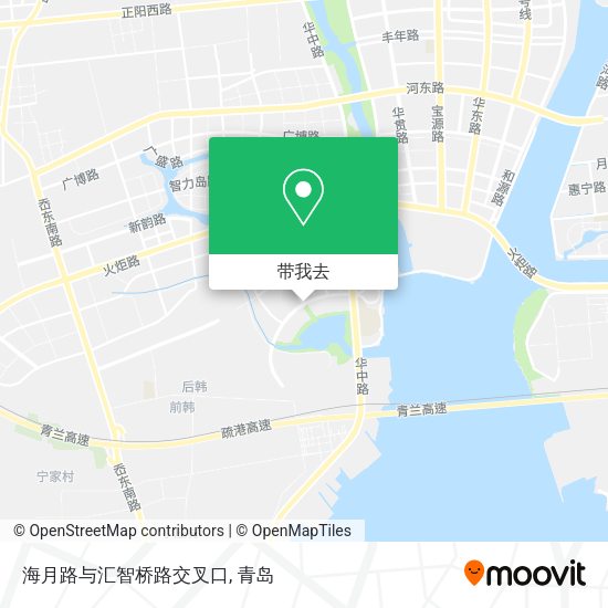 海月路与汇智桥路交叉口地图