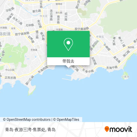 青岛·夜游三湾-售票处地图