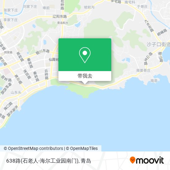 638路(石老人-海尔工业园南门)地图