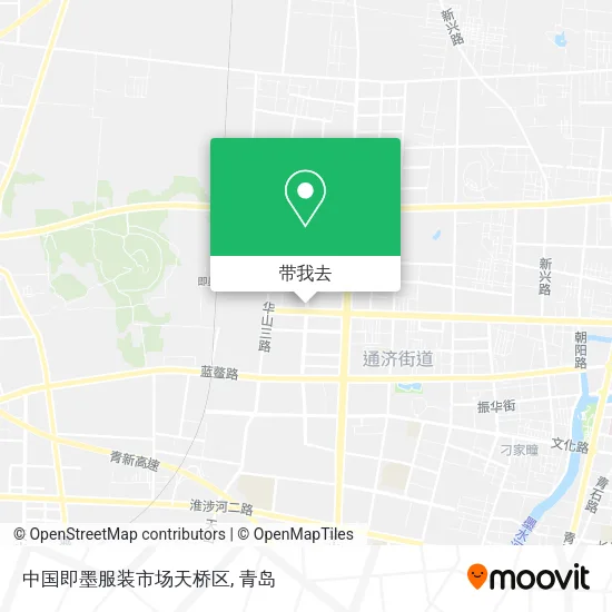 中国即墨服装市场天桥区地图