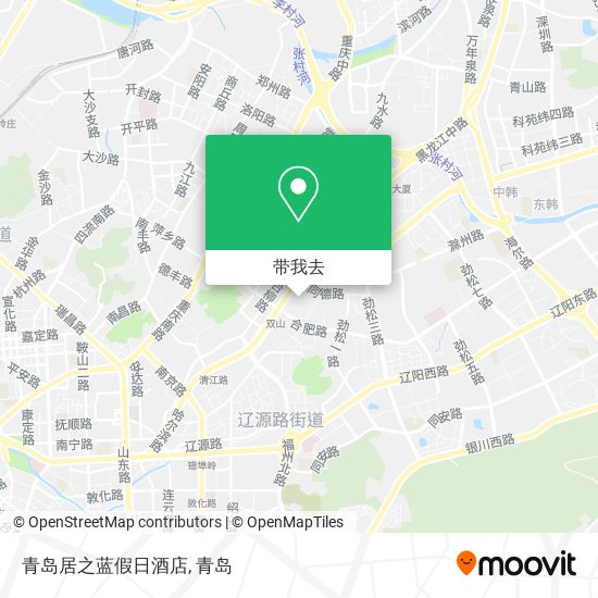 青岛居之蓝假日酒店地图