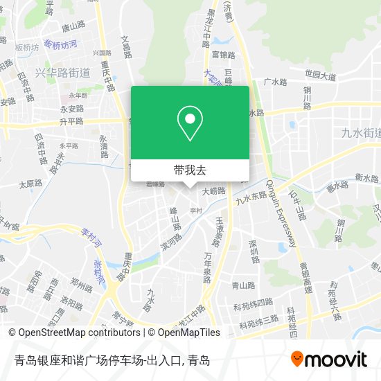 青岛银座和谐广场停车场-出入口地图