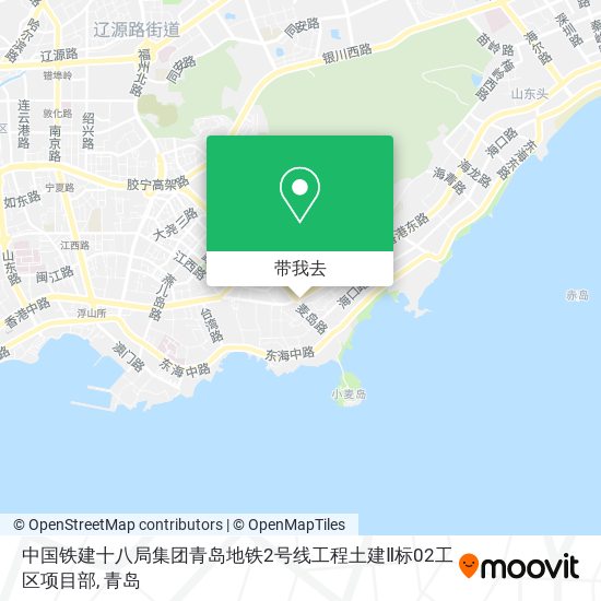 中国铁建十八局集团青岛地铁2号线工程土建Ⅱ标02工区项目部地图