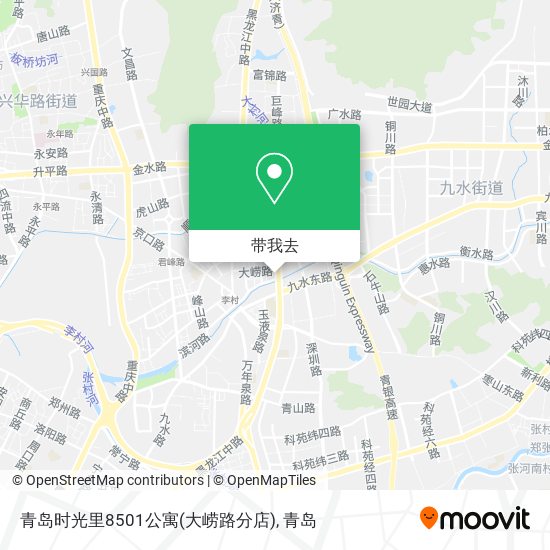 青岛时光里8501公寓(大崂路分店)地图