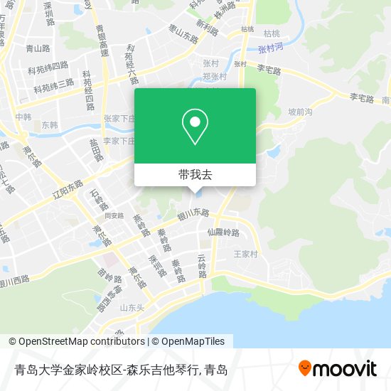 青岛大学金家岭校区-森乐吉他琴行地图