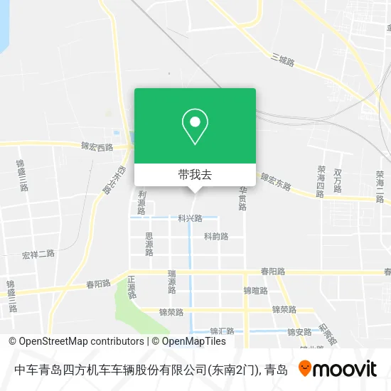 中车青岛四方机车车辆股份有限公司(东南2门)地图
