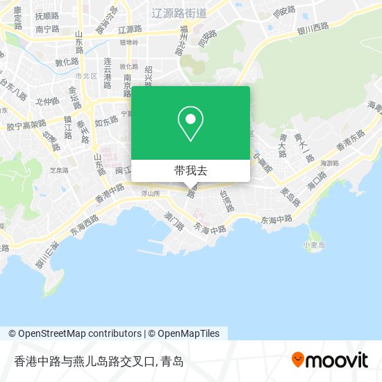 香港中路与燕儿岛路交叉口地图