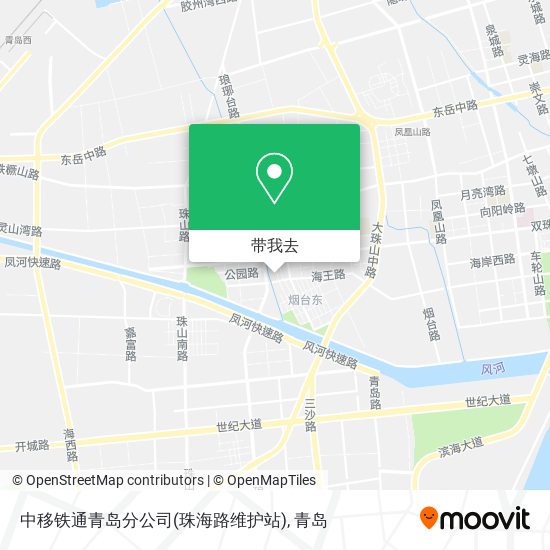 中移铁通青岛分公司(珠海路维护站)地图