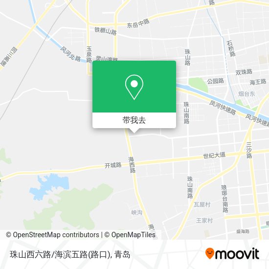 珠山西六路/海滨五路(路口)地图