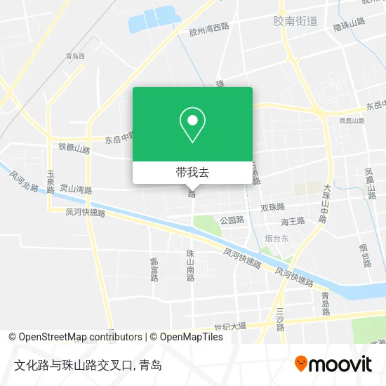 文化路与珠山路交叉口地图