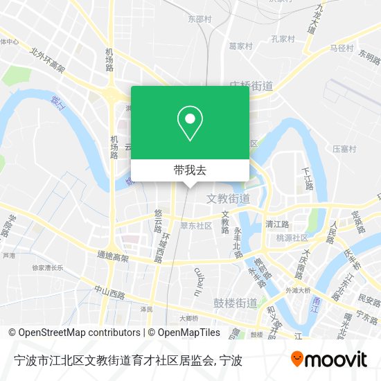宁波市江北区文教街道育才社区居监会地图