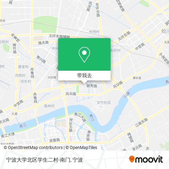 宁波大学北区学生二村-南门地图