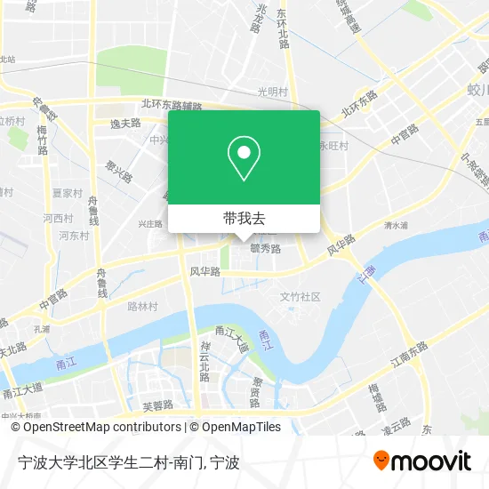 宁波大学北区学生二村-南门地图