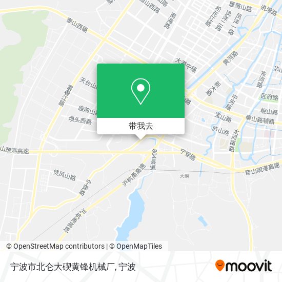 宁波市北仑大碶黄锋机械厂地图