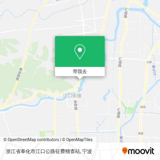 浙江省奉化市江口公路征费稽查站地图