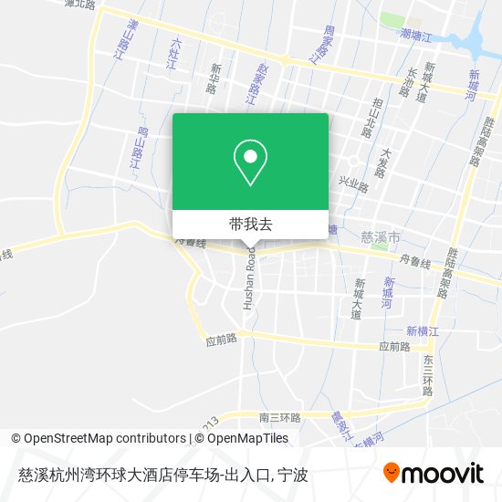 慈溪杭州湾环球大酒店停车场-出入口地图