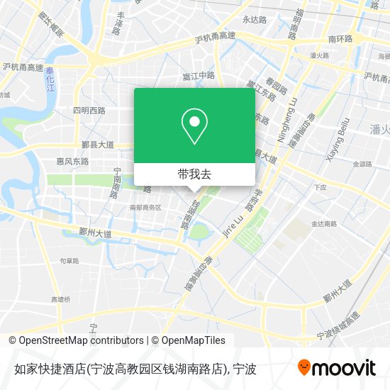 如家快捷酒店(宁波高教园区钱湖南路店)地图