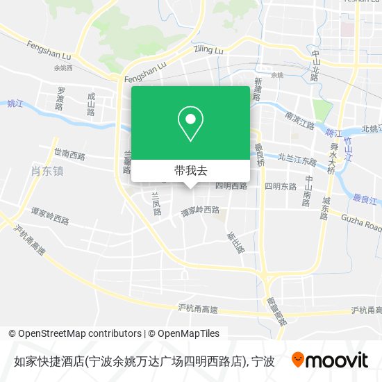 如家快捷酒店(宁波余姚万达广场四明西路店)地图