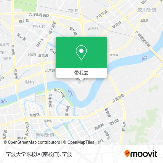宁波大学东校区(南校门)地图
