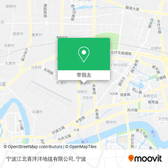 宁波江北喜洋洋地毯有限公司地图