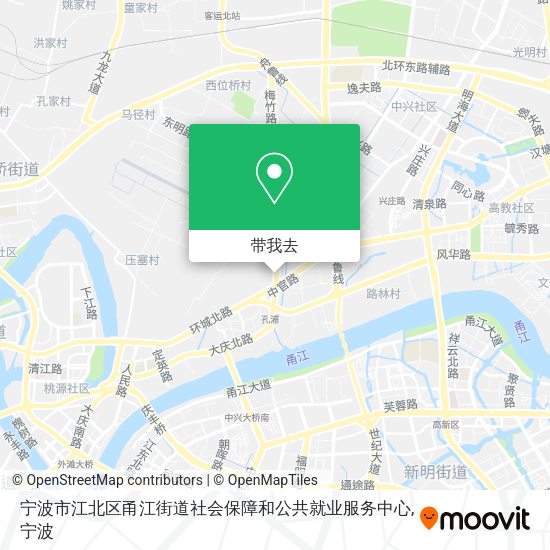 宁波市江北区甬江街道社会保障和公共就业服务中心地图