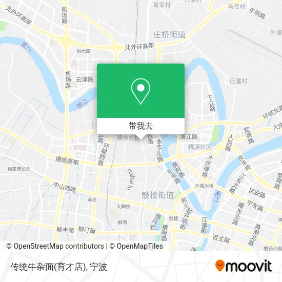 传统牛杂面(育才店)地图
