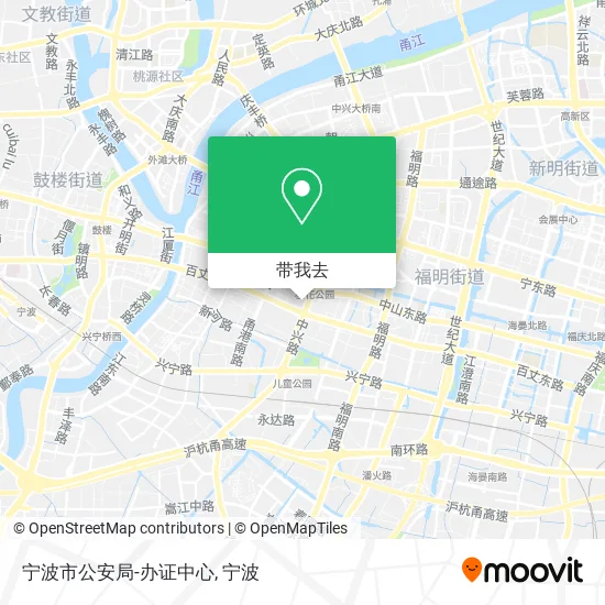 宁波市公安局-办证中心地图