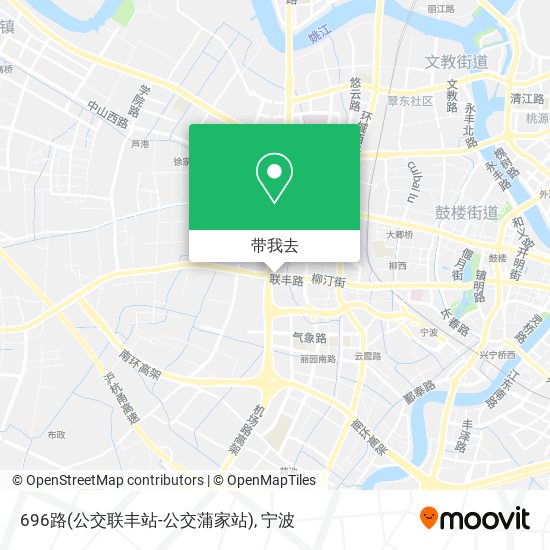 696路(公交联丰站-公交蒲家站)地图