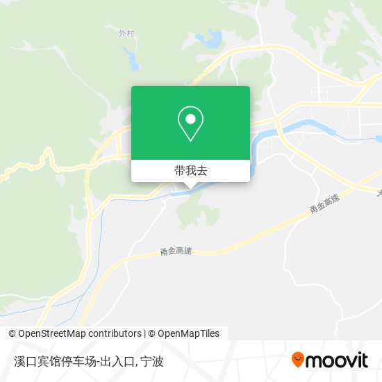 溪口宾馆停车场-出入口地图