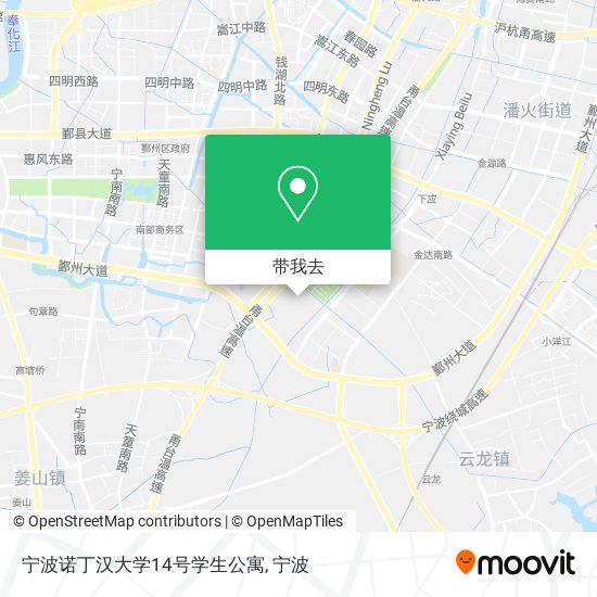 宁波诺丁汉大学14号学生公寓地图