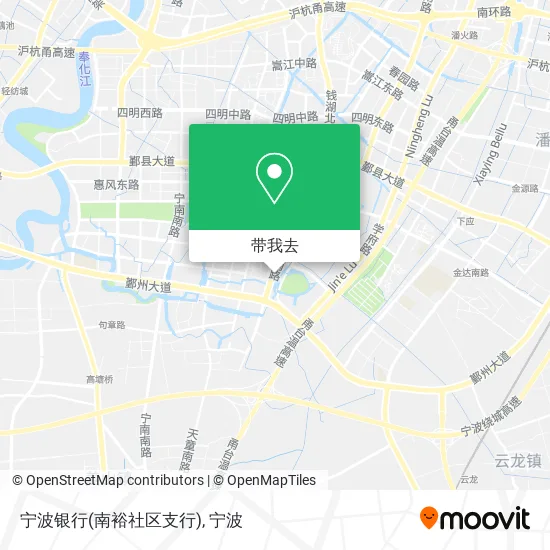 宁波银行(南裕社区支行)地图