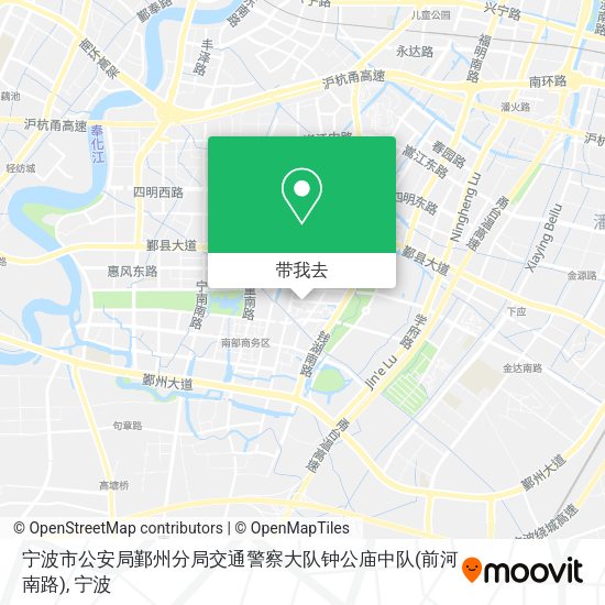 宁波市公安局鄞州分局交通警察大队钟公庙中队(前河南路)地图