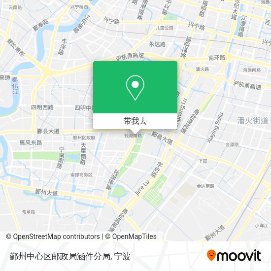 鄞州中心区邮政局涵件分局地图