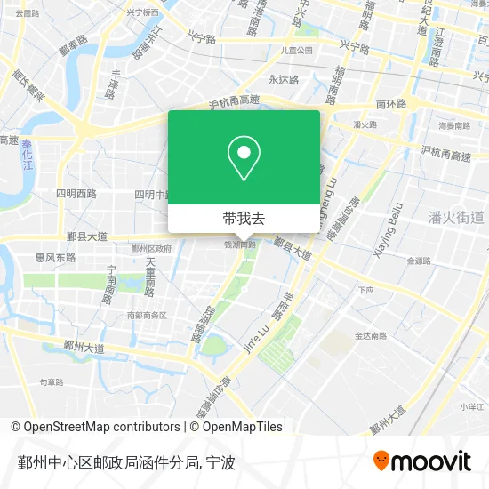 鄞州中心区邮政局涵件分局地图